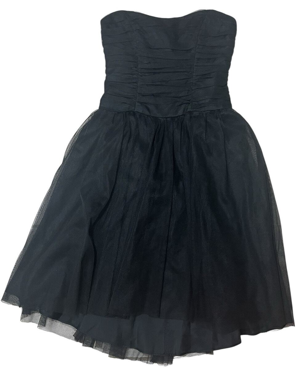 Nicole Miller 90s Y2K Black 6 Mini Dress Whimsygoth Fairy Tulle Homecoming